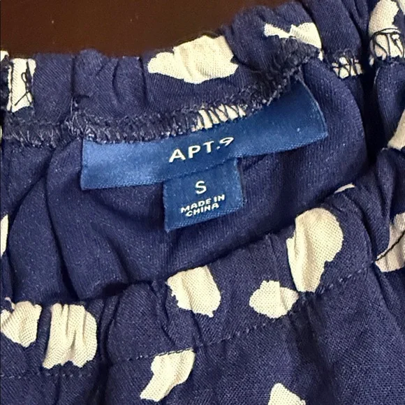 Apt 9 Elegant Navy and White Spotted Maxi Dress NWT Size S - Picture 2 of 6